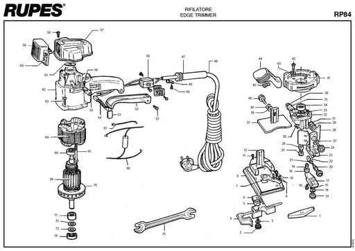 Vue eclatee RP84#220/H5/DE/STD