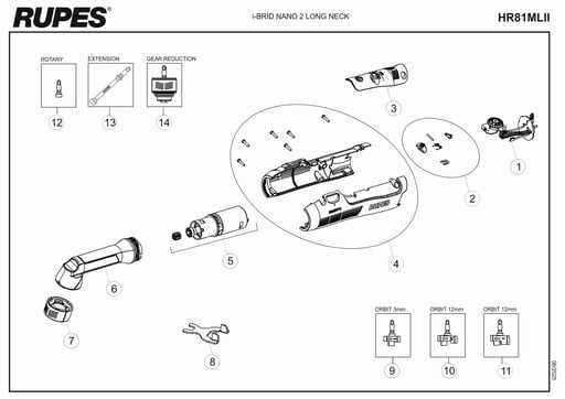 Vue eclatee HR81MLII#230/H5/DE/STB