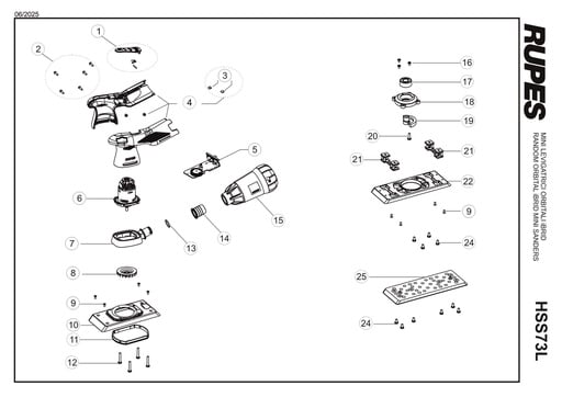 Vue eclatee HSE73L#230/H5/DE/STB