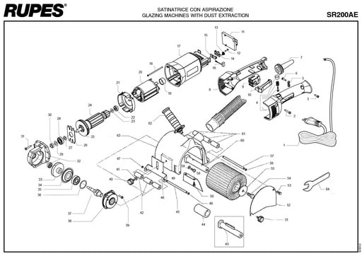 Vue eclatee SR200AE#230/H5/DE/STD