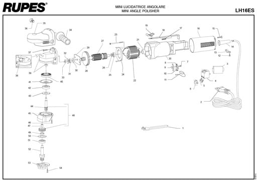 Vue eclatee LH16ES#230/H5/DE/STD