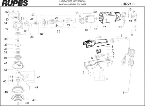 Vue eclatee LHR21III#230/H5/DE/STD