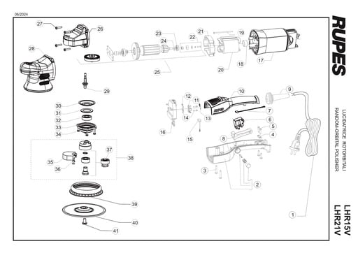 Vue eclatee LHR15V#230/H5/DE/STD