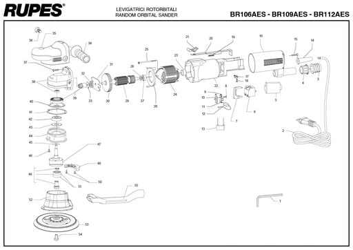 Vue eclatee BR106AES#230/H5/DE/STD