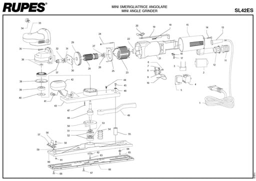 Vue eclatee SL42AES#230/H5/DE/STD