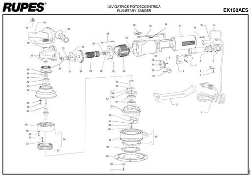 Vue eclatee EK150AES#230/H5/DE/STD