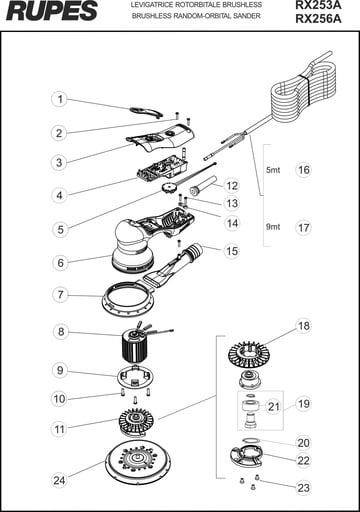 Vue eclatee RX253A#230/H5/DE/STD