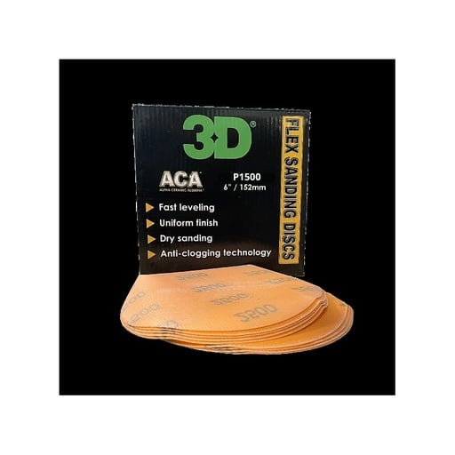 ACA Flex P1500 150mm Abrasif Orange – 3D Car Care
