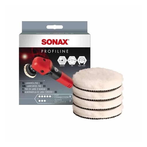 Wool pad de polissage - Sonax Profiline lot de 4 en 80mm