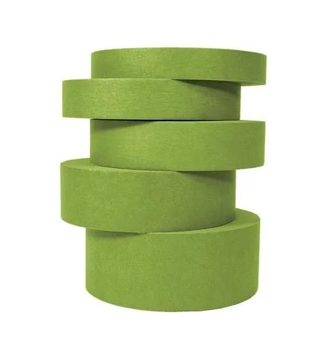 Ruban de Masquage Papier Crépon Vert 120°C - Finixa