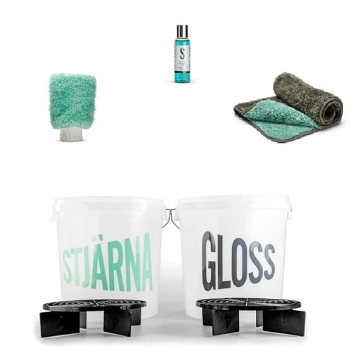 Pack lavage ultime Stjärnagloss + gant + microfibre + shampoing