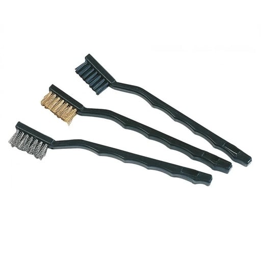 Lot de 3 Mini Brosses Détail (Métal, Laiton, Plastique) - Autobest
