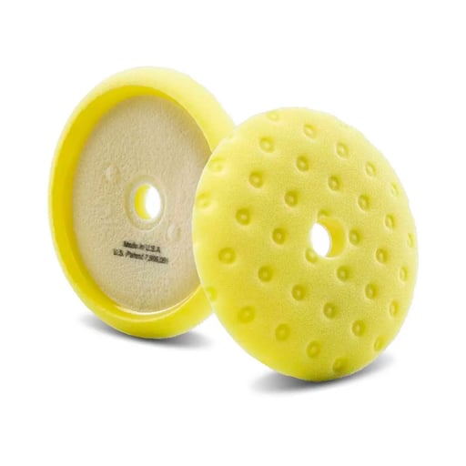 Lake Country CCS Curved Edge Rotary Jaune - Coupe - Pad mousse rotative
