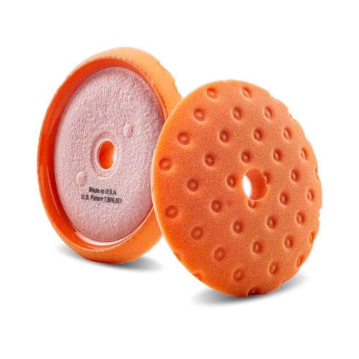 Lake Country CCS Curved Edge Rotary Orange - Coupe légère - Pad mousse rotative