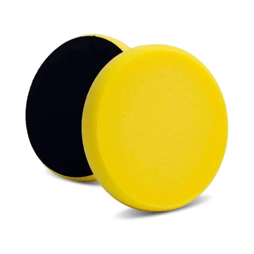 Lake Country Flat DA Pad Jaune - Coupe - Pad mousse plat orbital