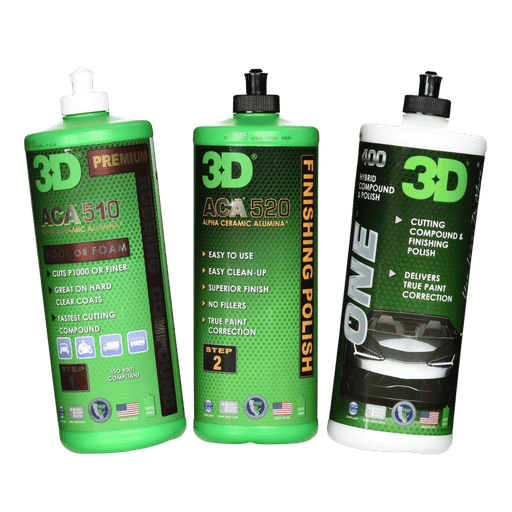 Kit 3 Polish 3D Car Care - 1L