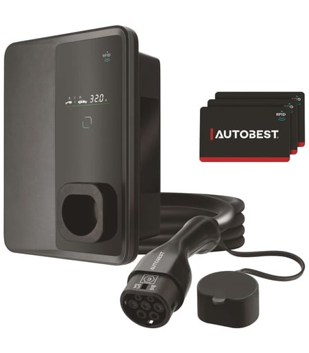 Borne de recharge véhicule électrique 7,4kW 32A - Autobest
