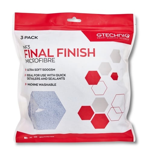 MF3 Microfibre de Finition Ultime (Pack de 3) - Gtechniq